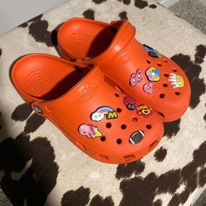 Womens Crocs size 7 with charms